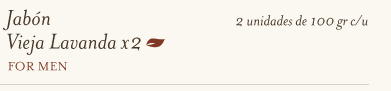 Fulton - Jabón Vieja Lavanda x2